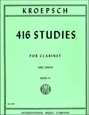 416 Studies - Volume 4 Fritz Kroepsch Partition Clarinette