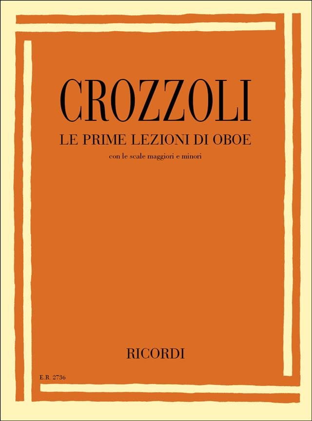 Le prime lezzioni di oboe Sergio Crozzoli Partition Hautbois