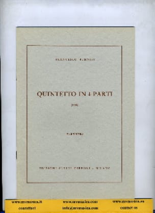 Quintetto in 4 parti - Partitura - Francesco Pennisi - Partition