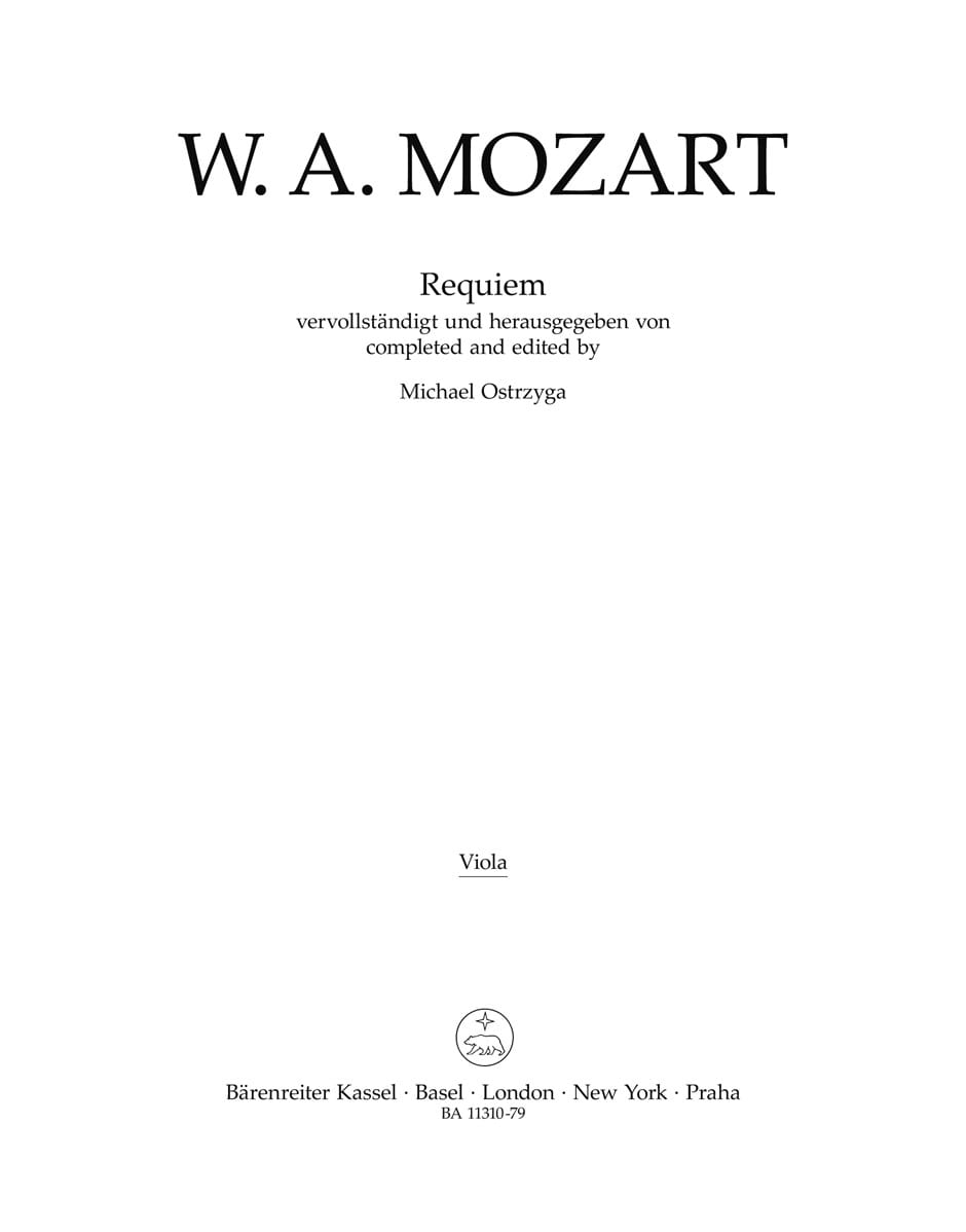 Requiem - Viola MOZART Partition