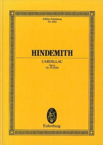Cardillac - Score HINDEMITH Partition Grand format
