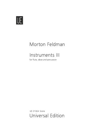 Instruments 3 - Score Morton Feldman Partition Grand format