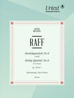 Quatuor à Cordes n° 6 - Parties Joachim Raff Partition Quatuors
