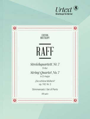 Quatuor à Cordes n° 7 - Parties Joachim Raff Partition Quatuors