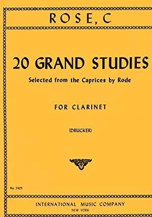 20 grandes études Cyrille Rose Partition Clarinette