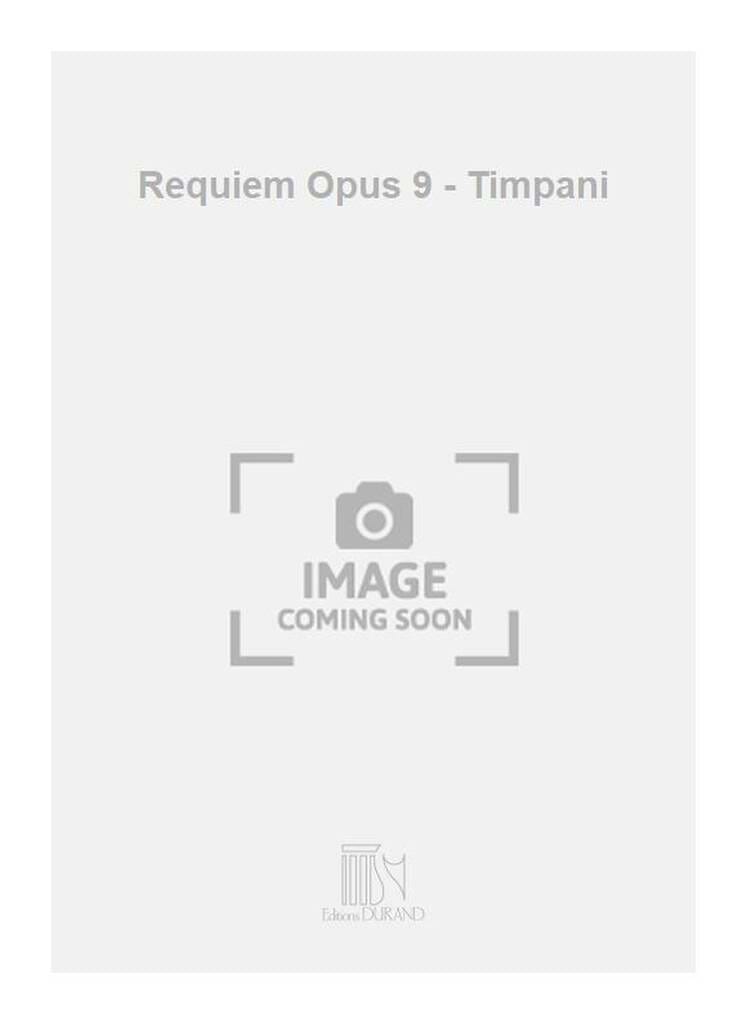 DURUFLE REQUIEM TIMBALES ORCHESTRE REDUIT Partition