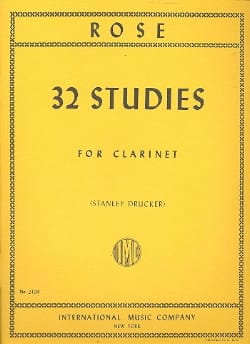 32 Studies for clarinet Cyrille Rose Partition Clarinette