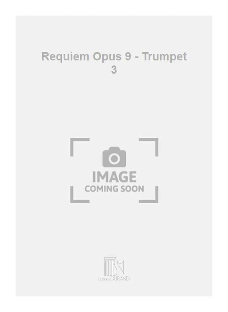 DURUFLE REQUIEM TROMPETTE 3e ORCHESTRE REDUIT - Partition