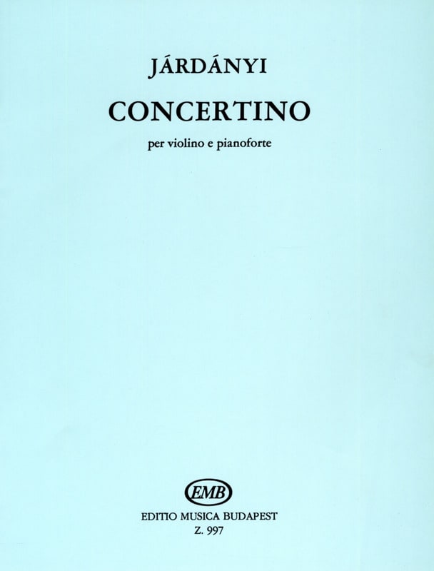 Concertino - Pal Jardanyi - Partition - Violon