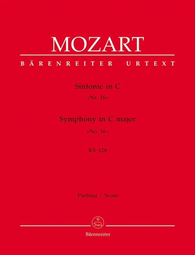 Symphonie Nr. 16 C-Dur Kv 128 - Partitur MOZART Partition