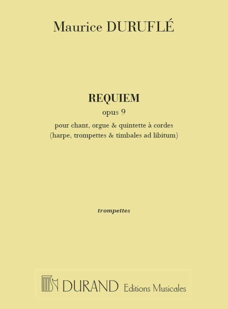 DURUFLE REQUIEM TROMPETTES 1/2 ORCHESTRE REDUIT Partition