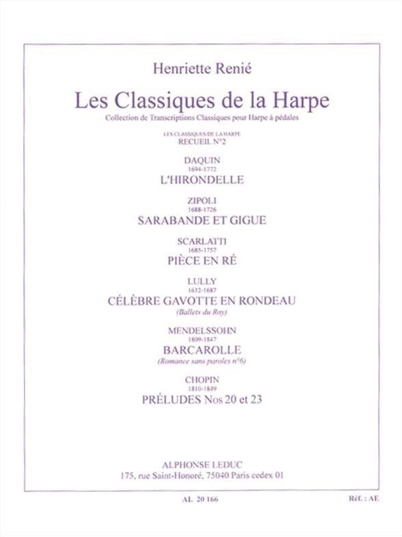Les Classiques de la Harpe n° 2 recueil Henriette Renié Partition