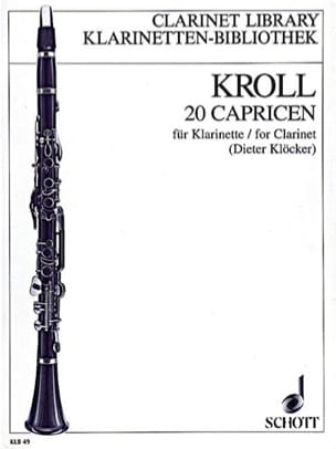 20 Caprices - Clarinette Karl Kroll Partition Clarinette