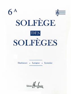 Solfège des Solfèges Volume 6A - Avec Accompagnement - Lavignac