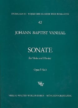 Sonate op. 5 n° 3 Johann Baptist Vanhal Partition Alto