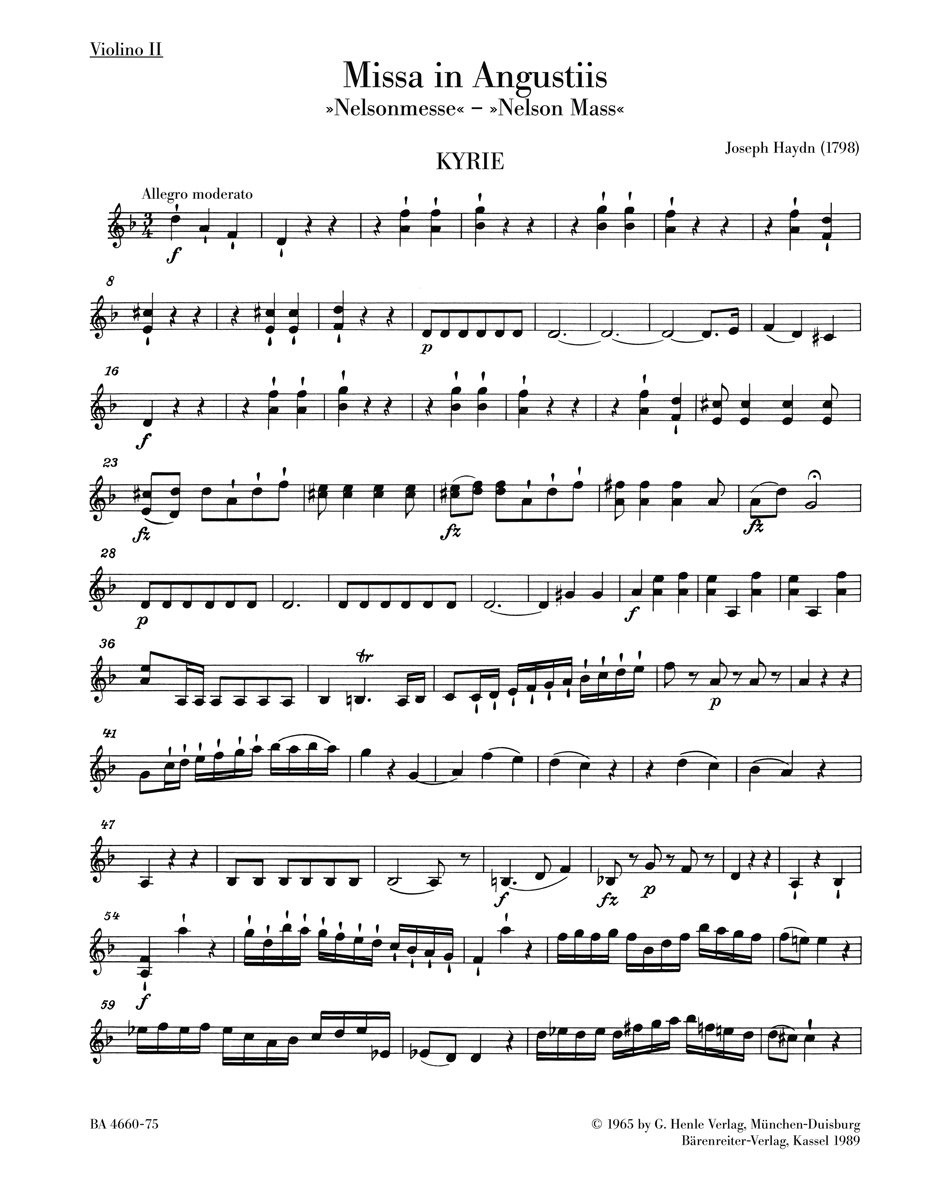 Missa in angustiis Nelson-Messe. Urtext der Haydn-Gesamtausgabe,