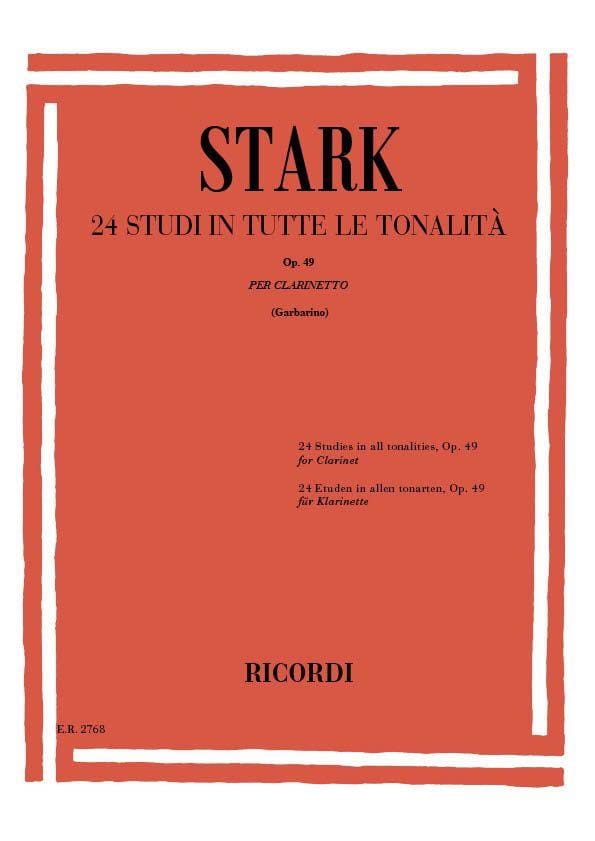 24 Studi in tutte le tonalita Robert Stark Partition Clarinette