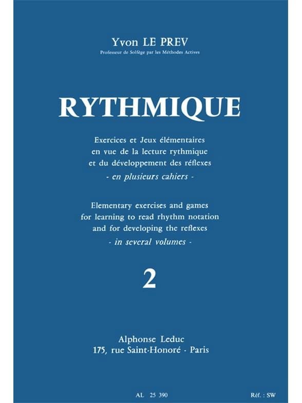 Rythmique - Volume 2 Prev Yvon Le Partition Solfèges