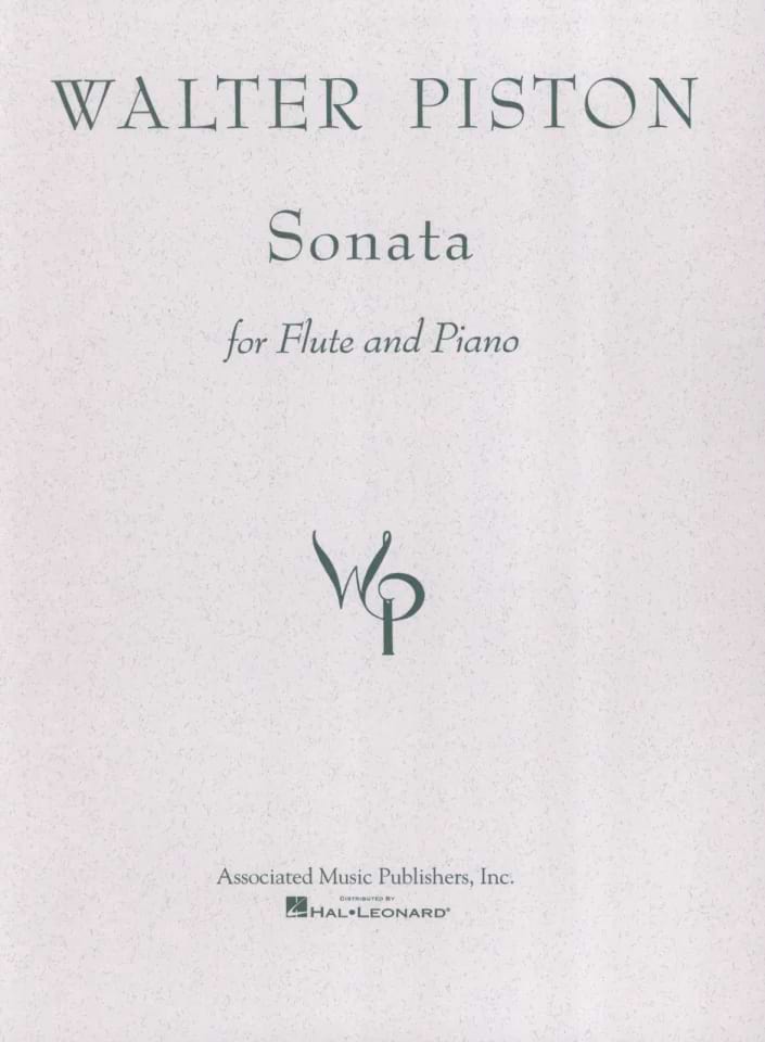 Sonata - Flute piano Walter Piston Partition Flûte traversière