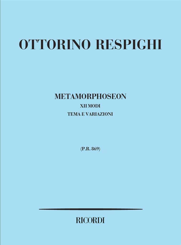 Metamorphoseon RESPIGHI Partition Grand format