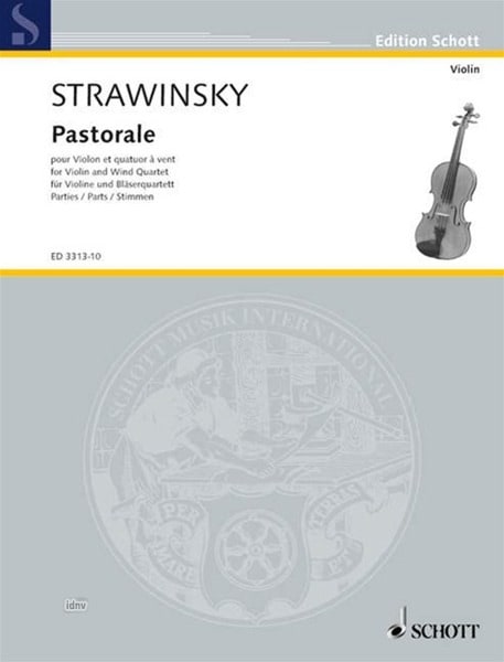 Pastorale - Violon et quatuor à vent - Parties STRAVINSKY Partition