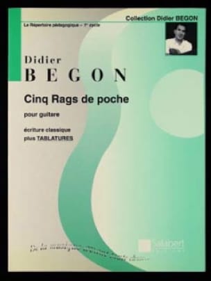 5 Rags de poche Didier Begon Partition Guitare