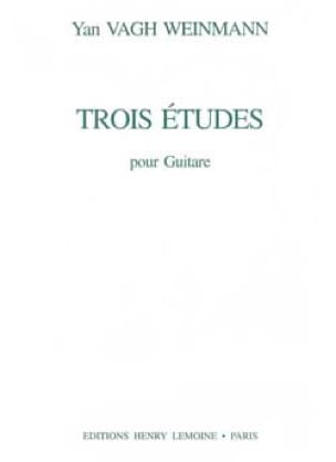 3 Etudes Weinmann Yan Vagh Partition Guitare