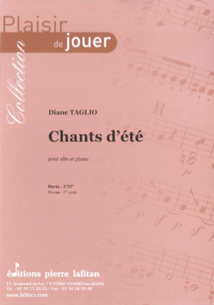 Chants D'Été Diane Taglio Partition Alto