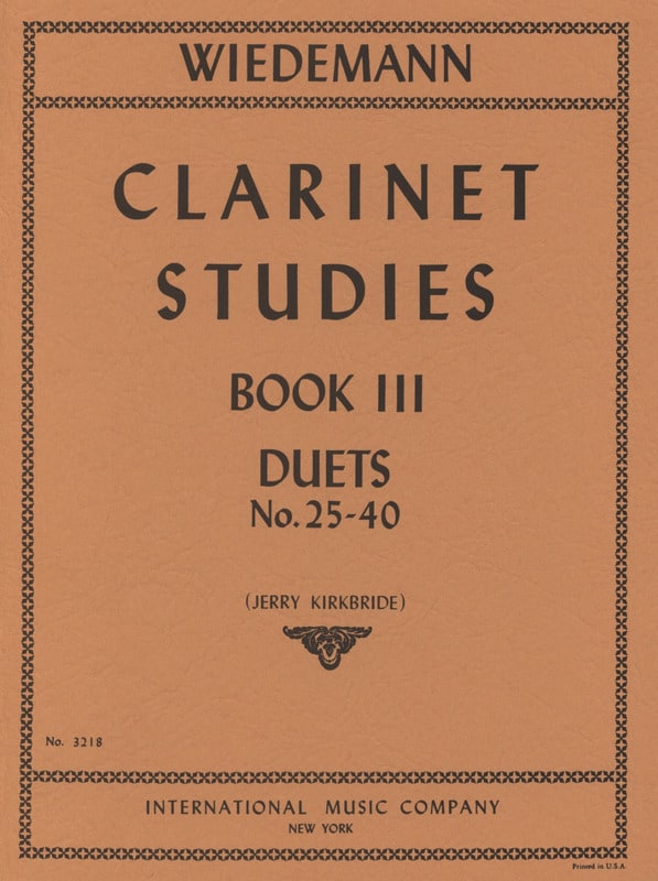 Clarinet Studies - Volume 3 Ludwig Wiedemann Partition Clarinette