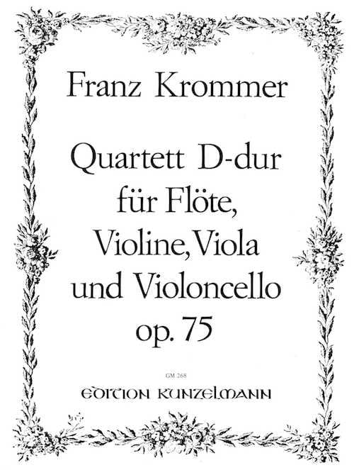 Quartett D-Dur op. 75 - Flöte Violine Viola Violoncello - Stimmen