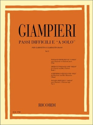 Passi difficili e a solo - Volume 1 - Alamiro Giampieri - Partition