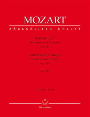Concerto pour piano en do maj. KV 503 - Partitur - MOZART - Partition