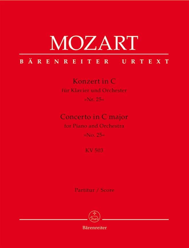 Concerto pour piano en do maj. KV 503 - Partitur - MOZART - Partition