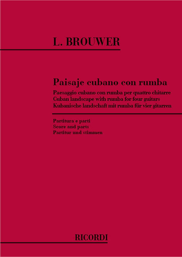 Paisaje Cubano Con Rumba BROUWER Partition