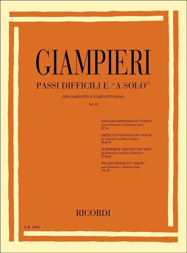 Passi difficili e a solo - Volume 2 - Alamiro Giampieri - Partition