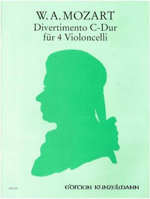 Divertimento in C - KV 358 MOZART Partition Violoncelle