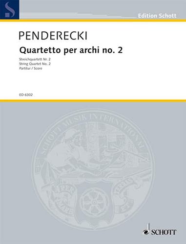 Quartetto per archi n° 2 1968 - Partitur - PENDERECKI - Partition
