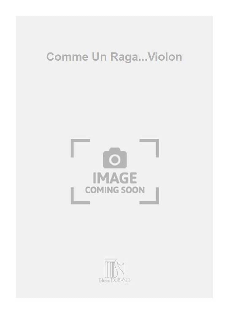Comme un Raga... Charles Chaynes Partition Violon