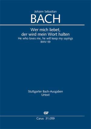 Wer mich liebet, derwind mein Wort halten BACH Partition