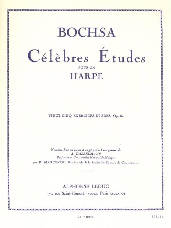 25 Exercices-études op. 62 Charles Bochsa Partition Harpe