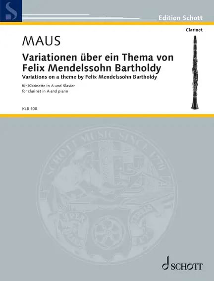 Variations sur un thème de Mendelssohn Frank Maus Partition Clarinette