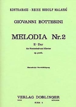Melodia n° 2 E-Dur op. posth. BOTTESINI Partition Contrebasse