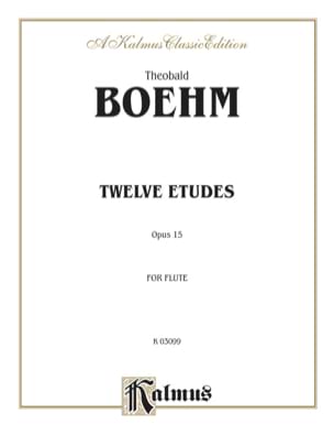 Feuillez l'ouvrage Twelve Etudes Opus 15 - Theobald Boehm - Partition - Flûte traversière
