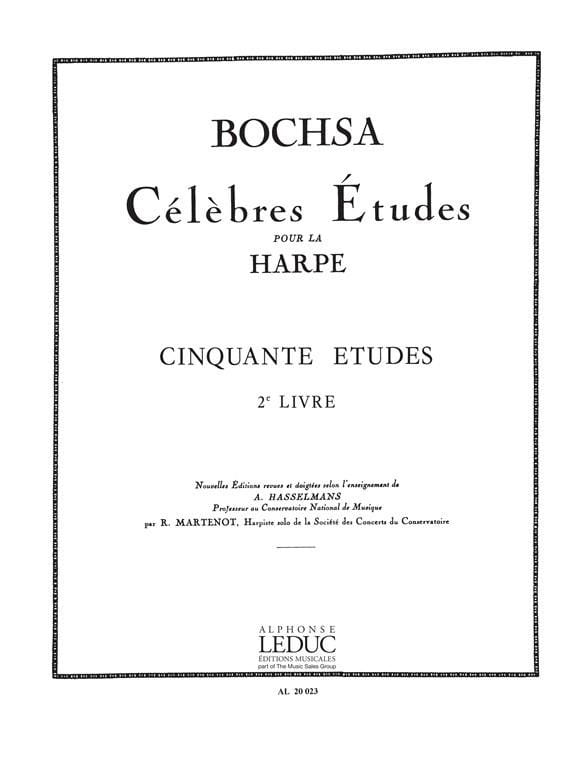 50 Etudes op. 34 - Livre 2 Charles Bochsa Partition Harpe
