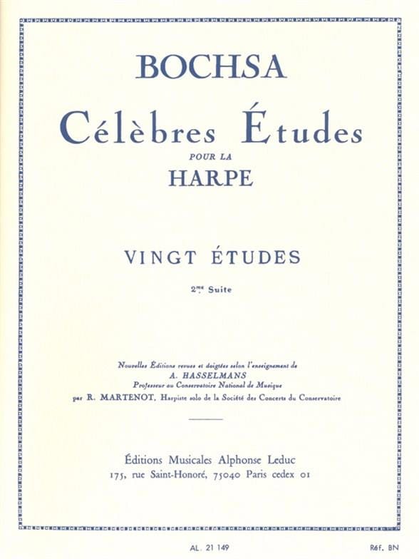20 Etudes - 2ème suite Charles Bochsa Partition Harpe