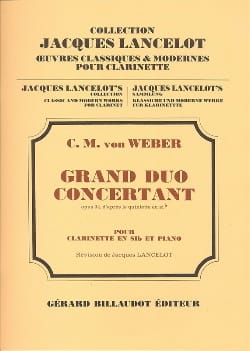 Grand duo concertant op. 34 Carl Maria von Weber Partition Clarinette