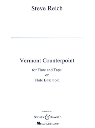 Vermont Counterpoint - Full Score Steve Reich Partition Grand format