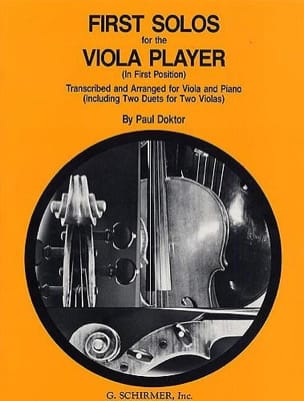 First Solos for the Viola player Paul Doktor Partition Alto