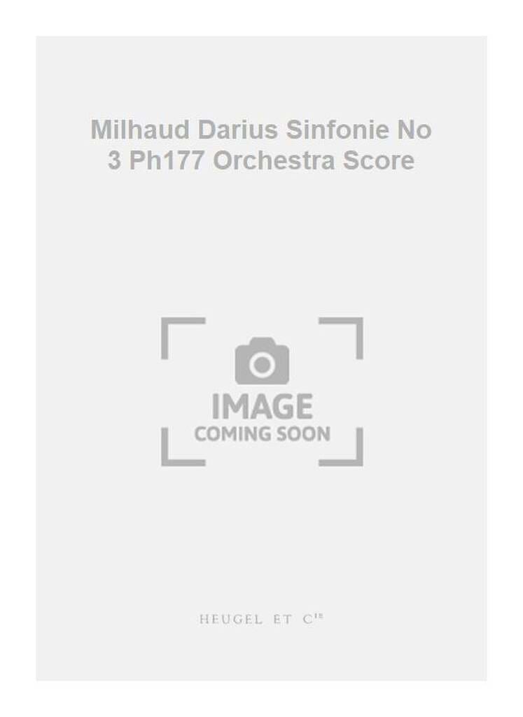 Symphonie n° 3 - Conducteur MILHAUD Partition Petit format