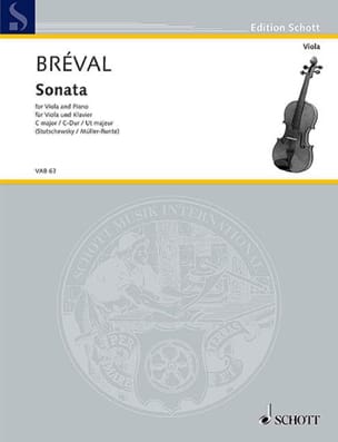 Sonate en ut majeur - Alto Jean-Baptiste Bréval Partition Alto